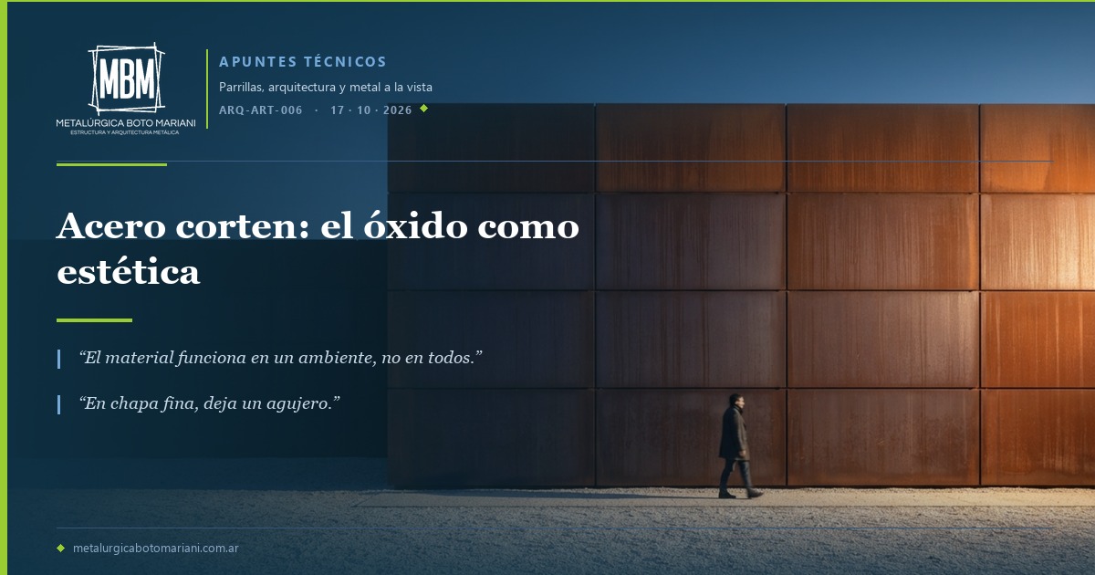 Acero corten: el óxido como estética
