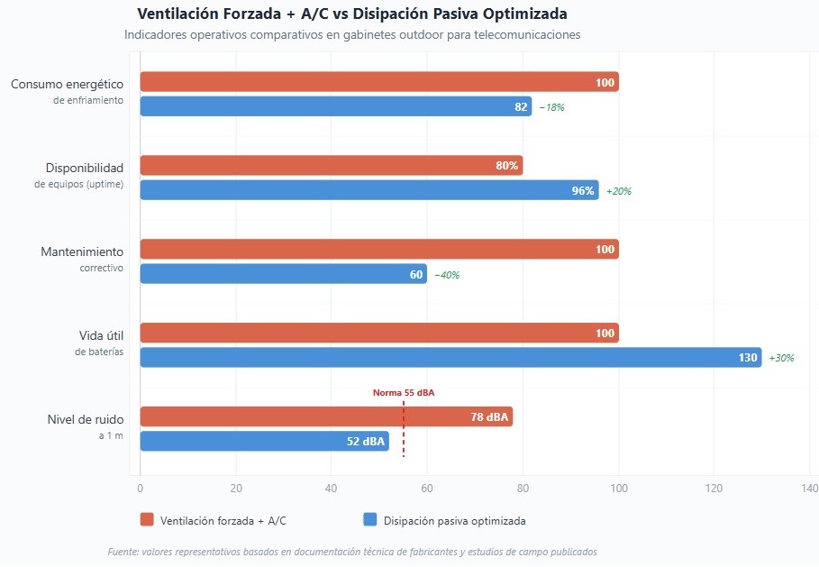 ventilacion forzada vs disipacion pasiva