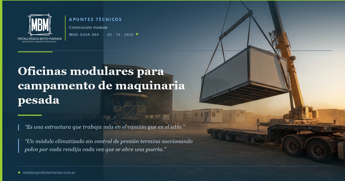 Oficinas modulares para campamento de maquinaria pesada