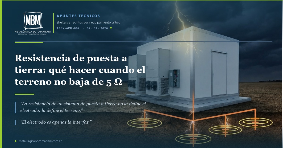 Resistencia de puesta a tierra: qué hacer cuando el terreno no baja de 5 Ω
