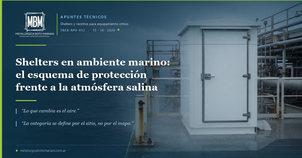 Shelters en ambiente marino: el esquema de protección frente a la atmósfera salina