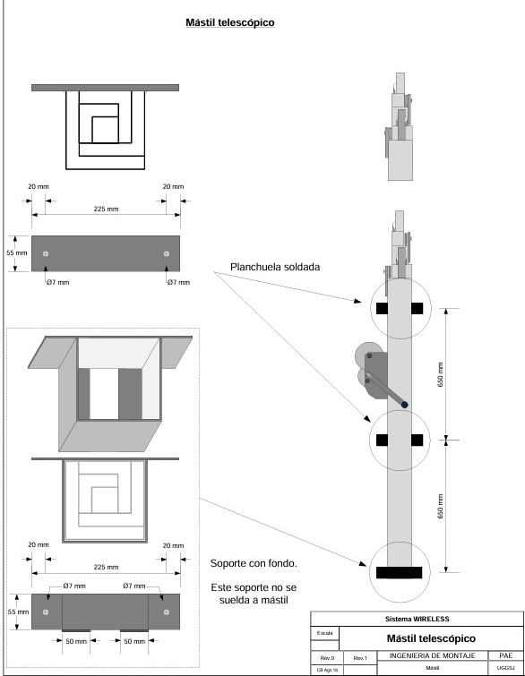 Mástil telescópico